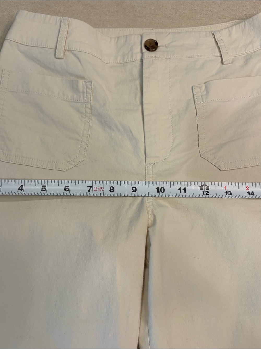 J. Crew Factory Lizzie Cream Wide-Leg Cotton Pants Size 26 - Picture 6 of 8